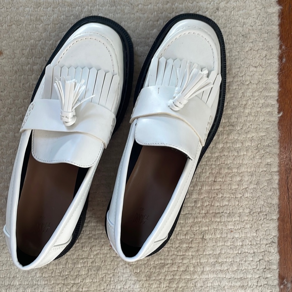 White loafers